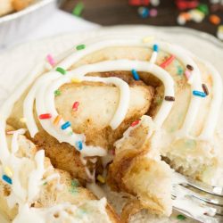 Birthday Cake Cinnamon Rolls