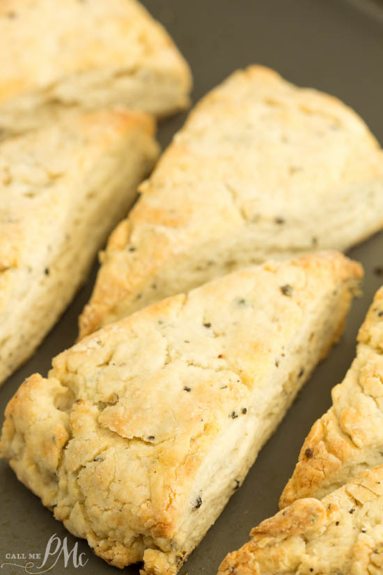 Freshly Ground Black Pepper Mascarpone Scones have layers of fluffy goodness bursting with buttery flavor. Easy and scrumptious scone recipe.