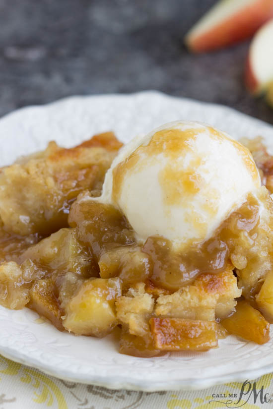 Best Caramel Apple Cobbler is a sweet taste of fall baked into a dessert. This recipe is comfort food at it's best. Tart apples, sweet caramel, and warm cinnamon combined with a buttery crust is the quintessential recipe to make during the fall months. Best Caramel Apple Cobbler