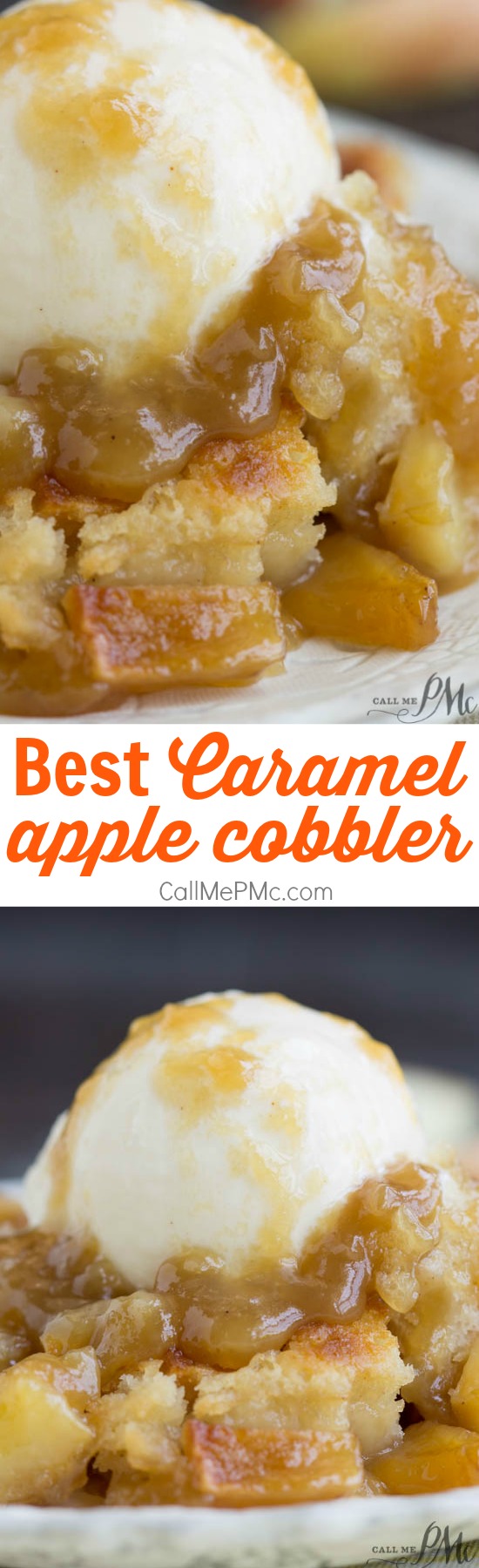 Best Caramel Apple Cobbler is a sweet taste of fall baked into a dessert. This recipe is comfort food at it's best. Tart apples, sweet caramel, and warm cinnamon combined with a buttery crust is the quintessential recipe to make during the fall months.