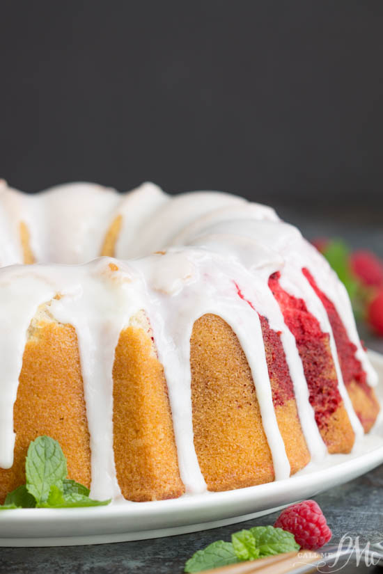 Vanilla Red Velvet Marbled Pound Cake 