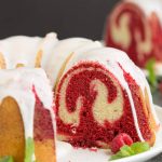Vanilla Red Velvet Marbled Pound Cake