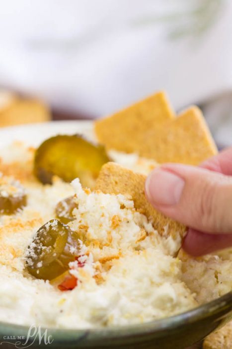 Jalapeno Feta Dip is creamy, tangy, and spicy. It’s packed with flavor, topped with crispy breadcrumbs, and baked to dipping perfection!