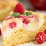 Raspberry Cream Cheese Coffee Cake with Streusel Topping