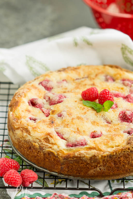 Raspberry Streusel Cream Cheese Coffee Cake 