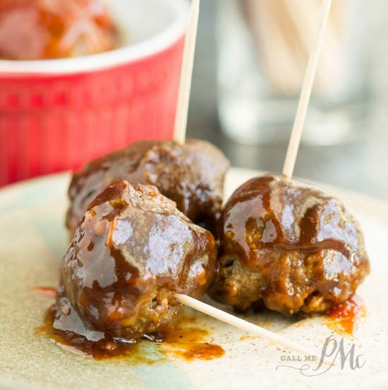 Slow Cooker Bourbon Whiskey Meatballs