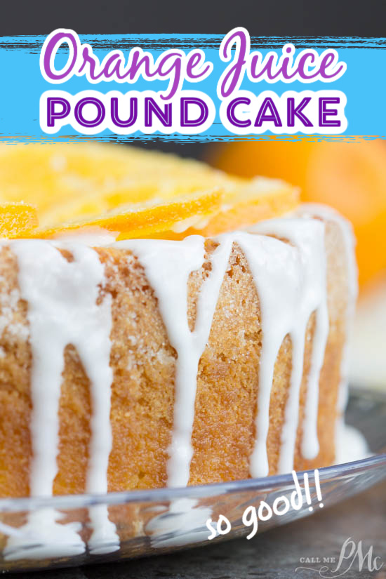 Moist and buttery, my Old Fashioned Buttermilk Orange Juice Pound Cake is bursting with orange flavor. The orange glaze adds a nice sweetness and the candied orange slices make a beautiful presentation.