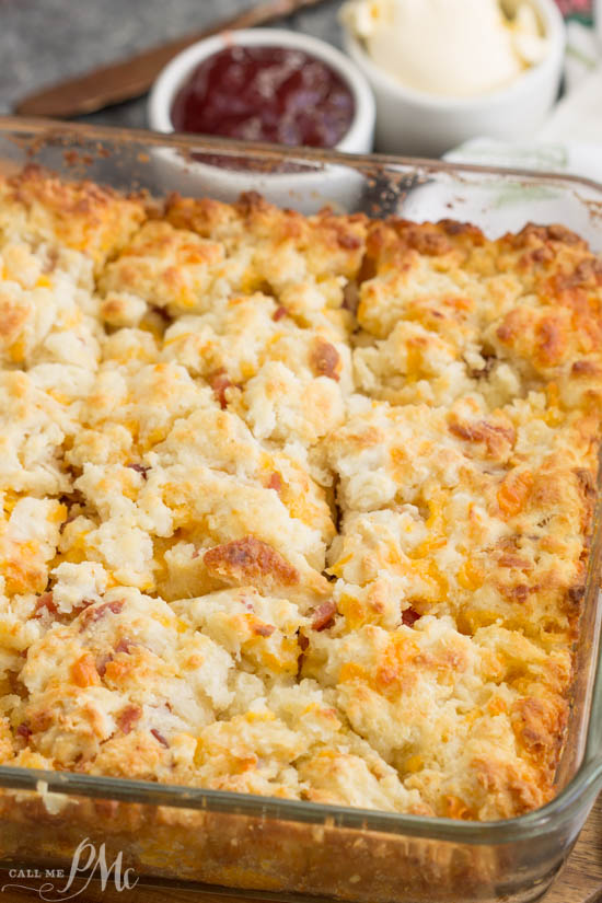Every bite of these Bacon Cheese Butter Pan Biscuits is full of flavor from the bacon and cheese. Bacon Cheese Butter Pan Biscuits