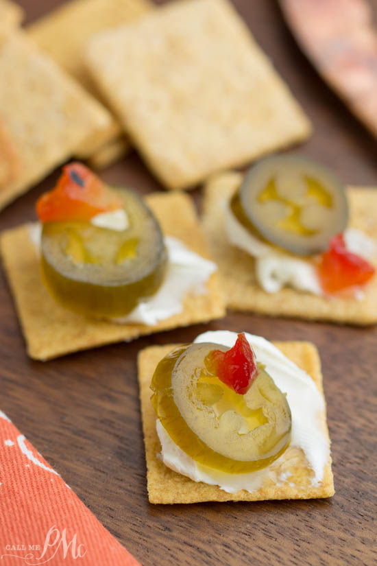 With these Candied Sweet Heat Pickled Jalapeno Recipe, you can spread cream cheese on a sturdy cracker or toasted baguette and top with one candied jalapeno slice.
