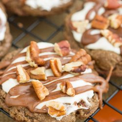 Mississippi Mud Cookies with Marshmallow Fluff and Chocolate Frosting