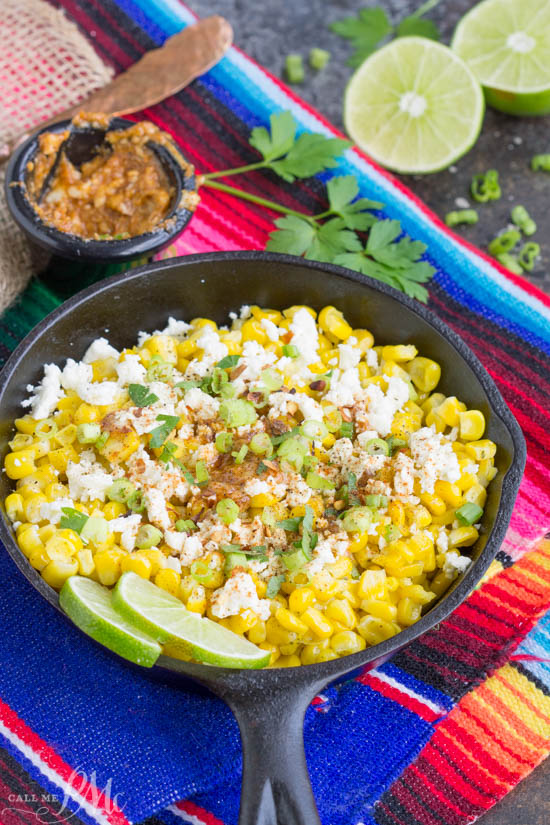 Skillet Mexican Street Corn Recipe » Call Me PMc
