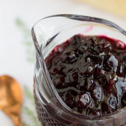 Blueberry Dessert Sauce is an easy homemade sauce that uses either fresh or frozen blueberries and comes together in 10 minutes.