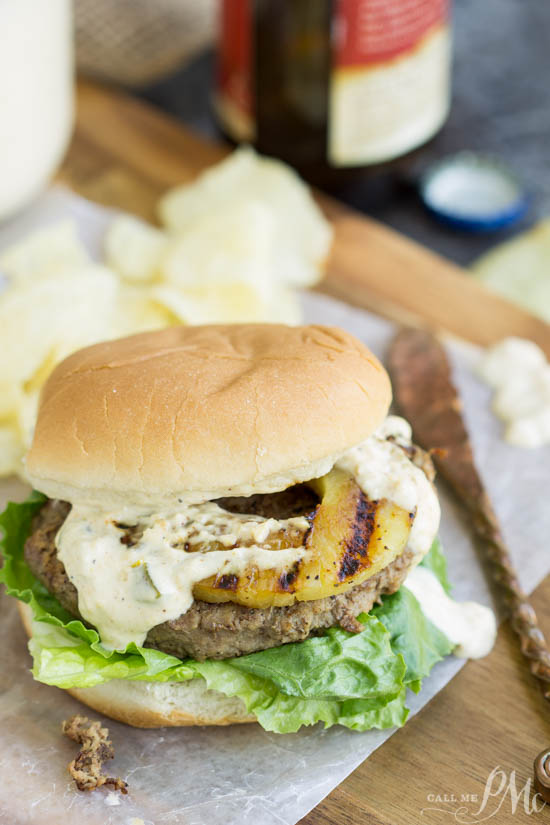 Burger Recipe with Teriyaki Mango Sauce 