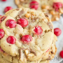 Peanut Butter M&M Snickers Cookies