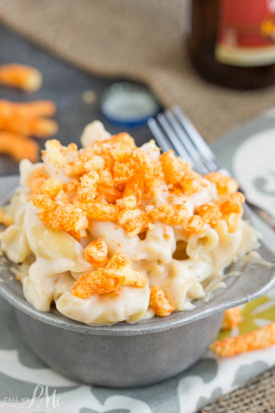 bowl of pasta and cheese Eight Cheese Mac n Cheese with Cheetos