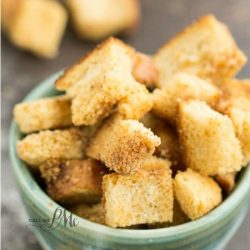 Easy recipe from Call Me PMc- How to Make Homemade Croutons! Homemade Croutons will take a salad or stuffing from average to extraordinary!