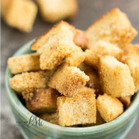 Easy recipe from Call Me PMc- How to Make Homemade Croutons! Homemade Croutons will take a salad or stuffing from average to extraordinary!