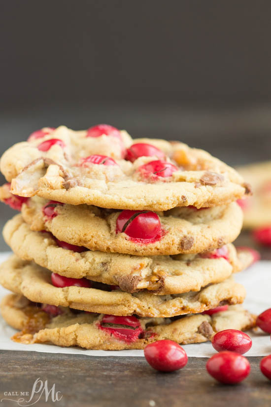 recipe. cookies. Peanut Butter M&M Snickers Cookies are soft and chewy cookies I filled with peanut butter M&M candies and chopped Snickers candy bars. They are the ultimate sugar rush! Peanut Butter M&M Snickers Cookies
