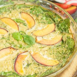 Apricot Spinach Quinoa Crustless Quiche Recipe