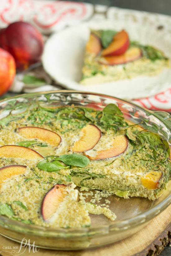 Apricot Spinach Quinoa Crustless Quiche Recipe is a delicious, healthy, nutrient-dense breakfast or brunch that's full of fresh flavors!