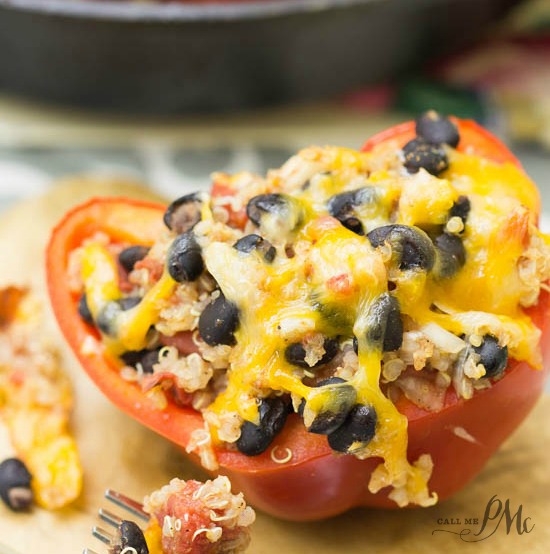 Southwestern Quinoa Stuffed Bell Peppers