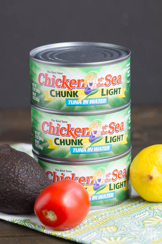 Avocado Filled Canned Tuna Ceviche Salad 