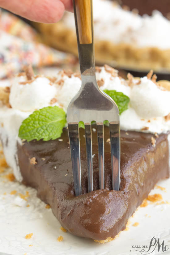 Mama's Famous From Scratch Chocolate Pudding Pie is silky, luscious, and velvety. This classic recipe is super easy and can be made in less than 30 minutes. Chocolate Pudding Pie