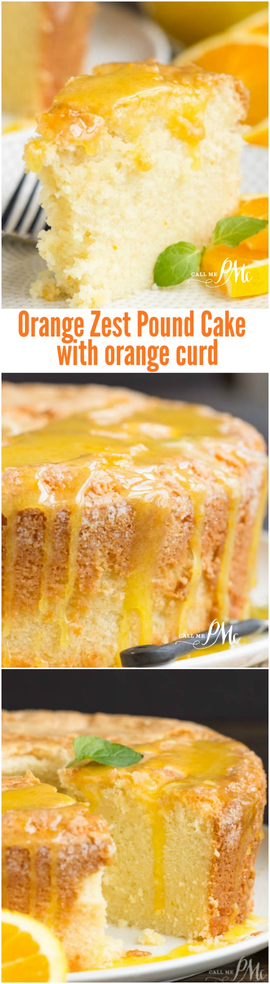 Scratch-made Orange Zest Pound Cake with Orange Curd is buttery and soft with a light citrus flavor. The Orange Curd is luscious, sweet, slightly tart, and adds just enough zing to the cake. This recipe combo is dessert heaven. Scratch-made Orange Zest Pound Cake