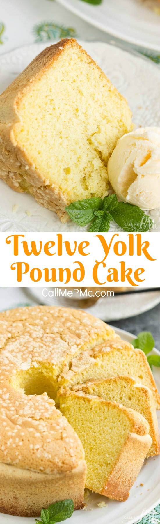 A great use of leftover egg yolks, Twelve Yolk Pound Cake, is golden and soft. A great basic cake that's not overly sweet. Serve this with a good vanilla ice cream and rich caramel sauce. Twelve Yolk Pound Cake is versatile, buttery, and delicious. Twelve Yolk Pound Cake