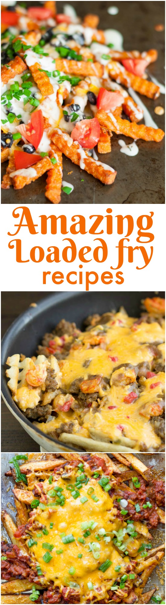 Amazing Loaded Fry Recipes that Go with Everything for you to indulge! Whether topped with pizza toppings, nacho toppings, or smoked pull pork, loaded fries are the ultimate snack food.