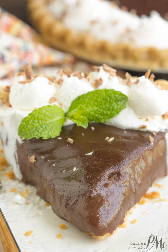 Mama's Famous From Scratch Chocolate Pudding Pie is silky, luscious, and velvety. This classic recipe is super easy and can be made in less than 30 minutes.