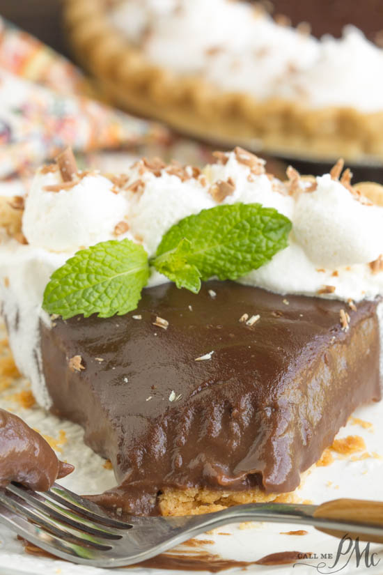Mama's Famous From Scratch Chocolate Pudding Pie is silky, luscious, and velvety. This classic recipe is super easy and can be made in less than 30 minutes. Chocolate Pudding Pie