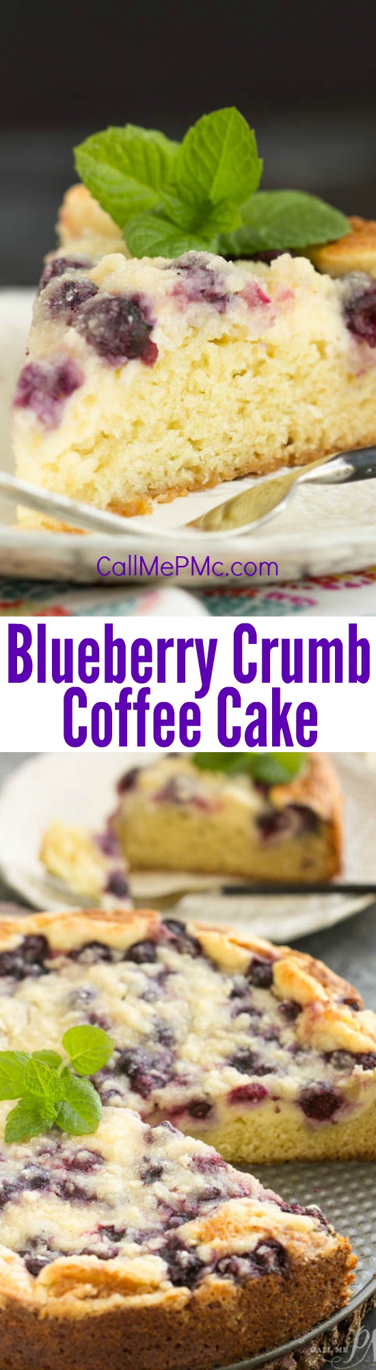 Streusel Topped Blueberry Cream Cheese Coffee Cake is a magical way to start the day! Crumb cake for breakfast pretty much guarantees a good day! 