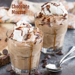 Fluffy and creamy my easy Homemade Chocolate Mousse with Cocoa Powder and Whipping Cream is simple to make and delicious!