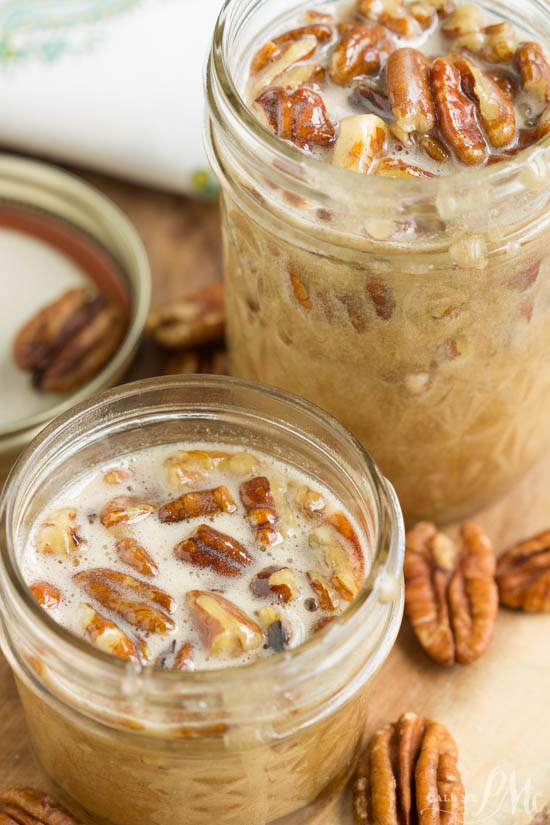 Sauce. Pecan Pie Caramel Sauce is a rich, buttery, silky smooth sauce that's filled with pecans. It's simple to make and lovely poured over anything.