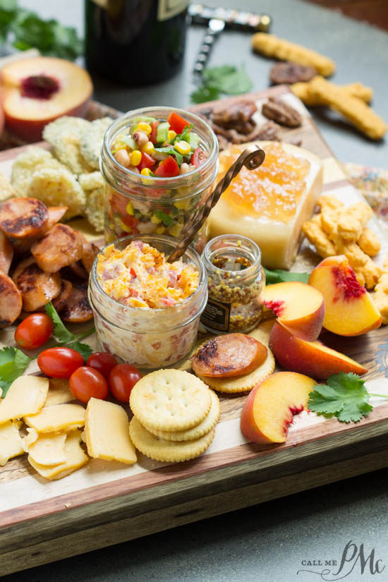 Southern Inspired Charcuterie Board with Black Eyed Pea Salsa