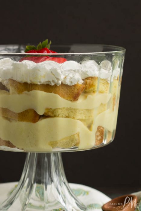 trifle with pound cake and pudding 