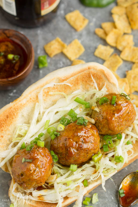Nashville Hot Chicken Meatball Sandwich is sweet, spicy, and full of flavor. This meal also takes less than 30 minutes to prepare and is hearty and satisfying.