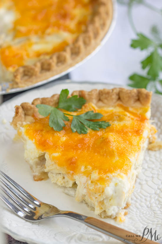 This recipe. Simply Chicken Quiche is just that, chicken. There are no vegetables, no onion, no exotic or unusual ingredients in this recipe Simply Chicken Quiche