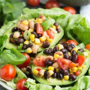 Black Eyed Pea Salad Stuffed Avocados