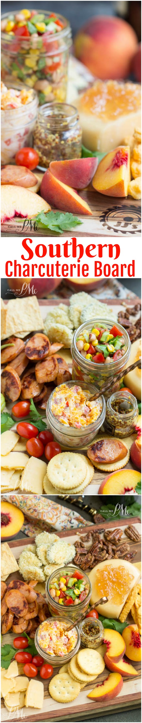 Southern Inspired Charcuterie Board with Black Eyed Pea Salsa