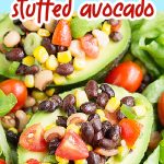 Black Eyed Pea Salad Stuffed Avocados, avocados make the perfect 'bowl' for a nutritious recipe. Stuff avocados with salad for a light lunch
