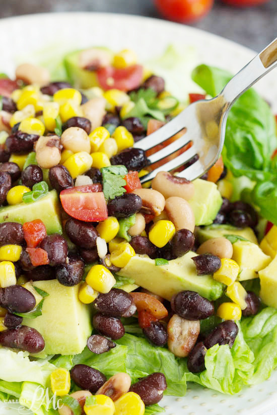 Avocado black eyed pea salad