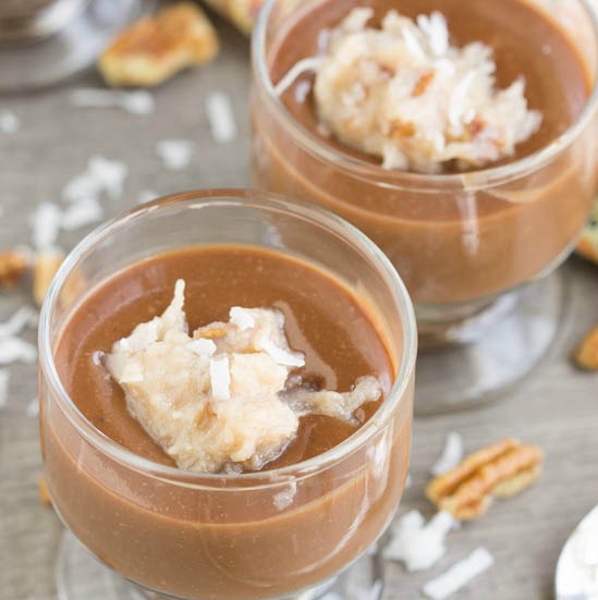 German Chocolate Homemade Pudding