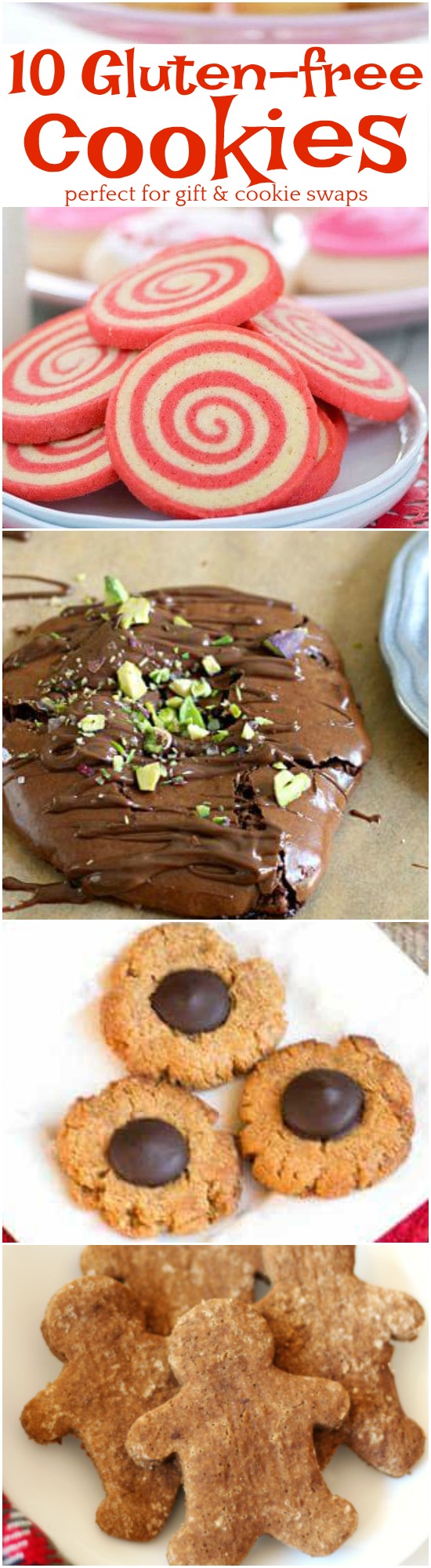 Living a gluten-free life doesn't mean you should not enjoy a special treat every now and then especially during the holidays. That's why I collected 10 Gluten Free Cookies Ideal for Gifts and Cookie Swaps. gluten free cookie recipes