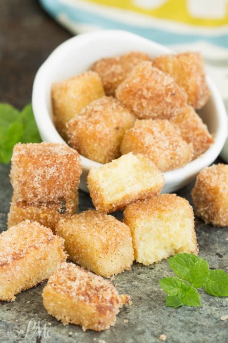 Pound Cake Churro Cubes are simple, bite-sized dessert treats that are fun to make and delicious to eat!