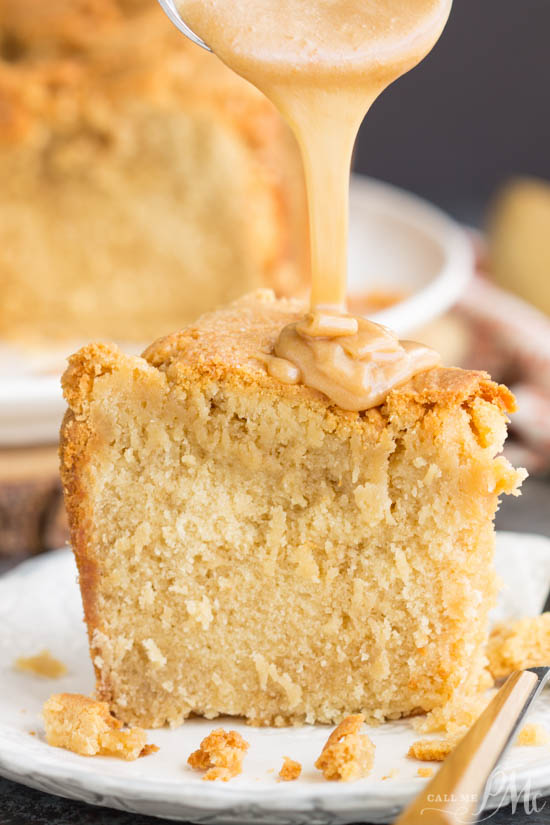 Melt-in-your-mouth good, Cookie Butter Pound Cake is luscious and rich. The cookie butter gives it almost a brown sugar or caramel flavor.