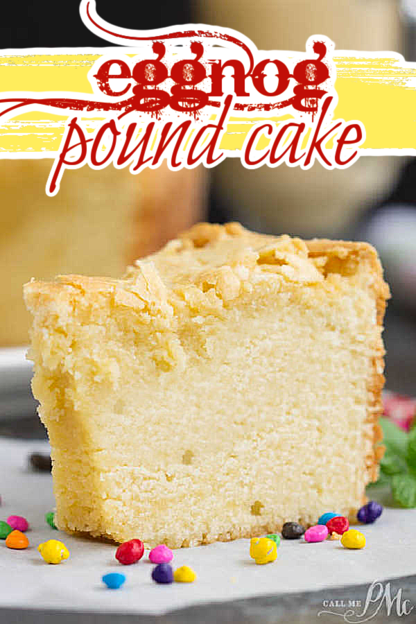 slice of Eggnog Pound Cake