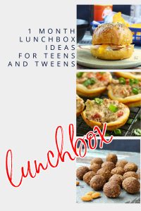 1 Month of Lunchbox Ideas for Tweens and Teens