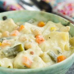 Chicken Pot Pie Lasagna Soup